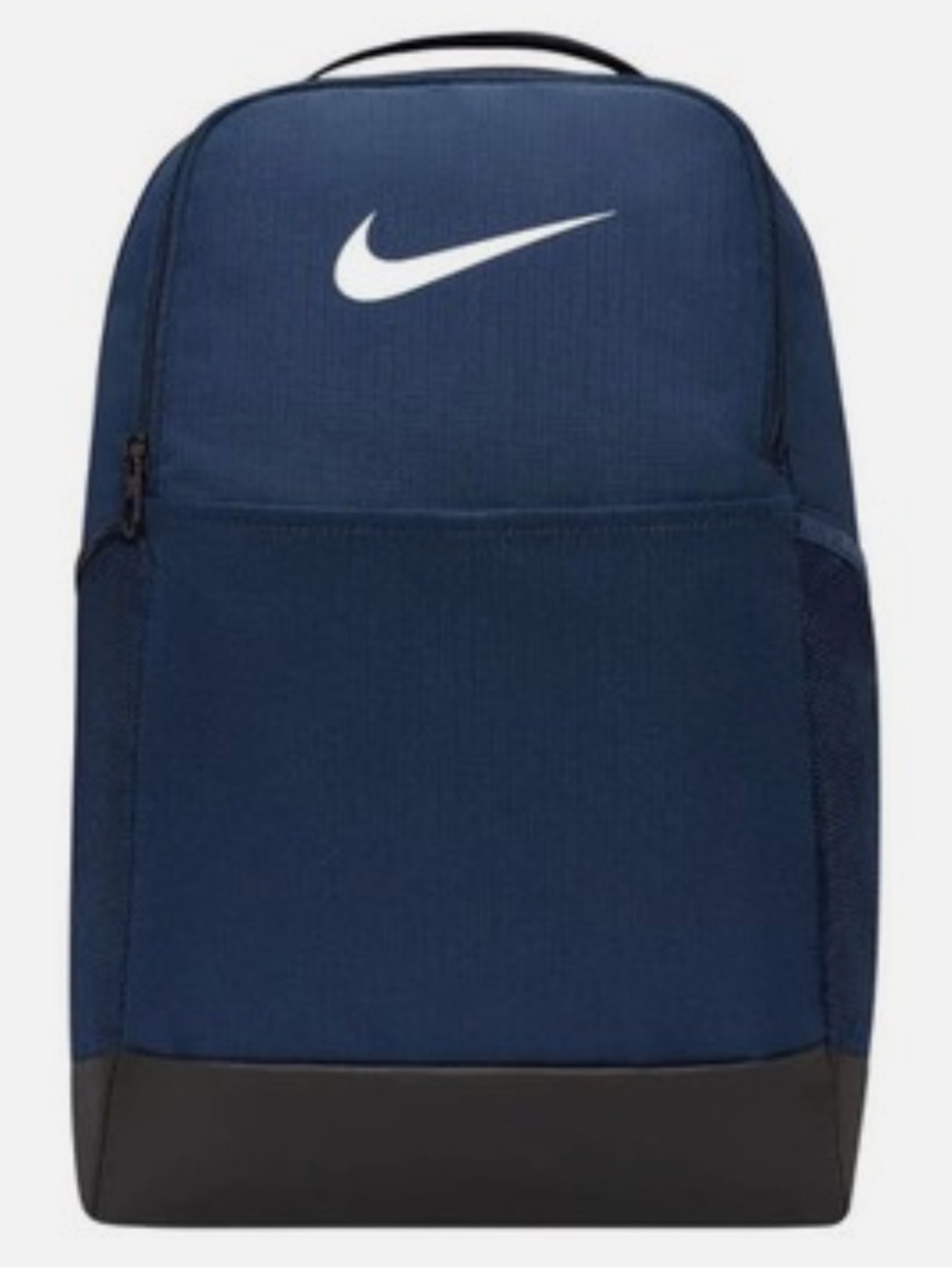 New Nike Brasilia navy blue and Black medium Men's Backpack with White Swoosh
